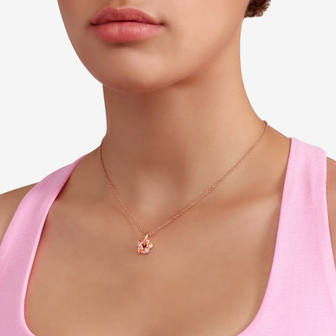 DoDo - Ciondolo fiore oro rosa & zaffiri