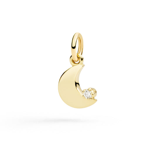 DoDo - Ciondolo Luna oro giallo & diamante bianco