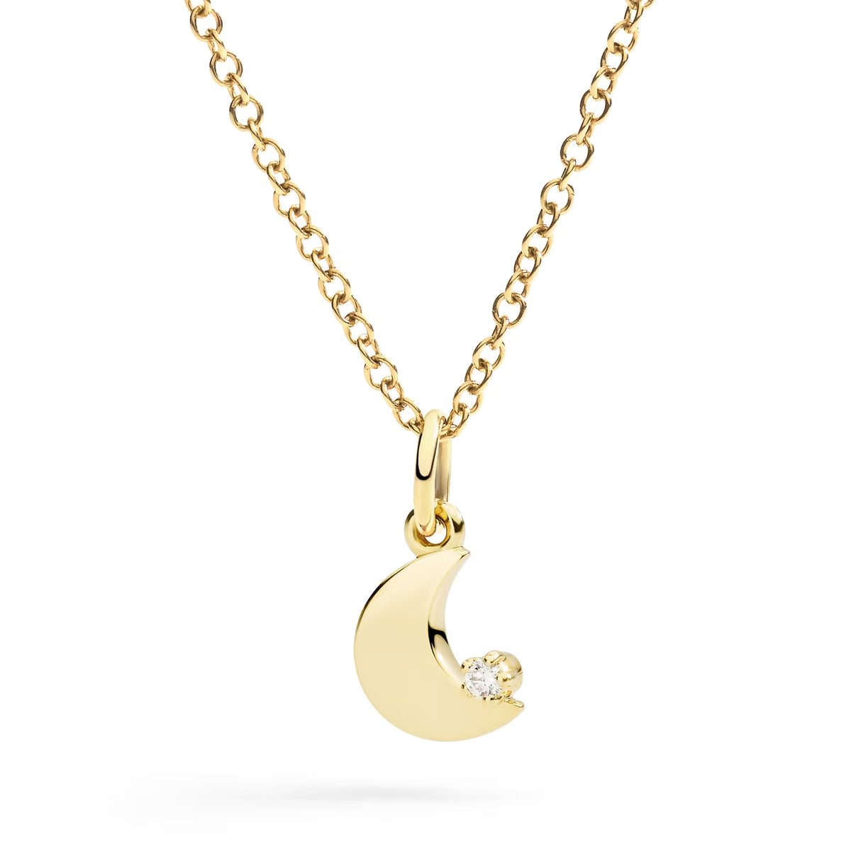 DoDo - Ciondolo Luna oro giallo & diamante bianco
