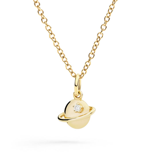 DoDo - Ciondolo Pianeta oro giallo & diamante bianco