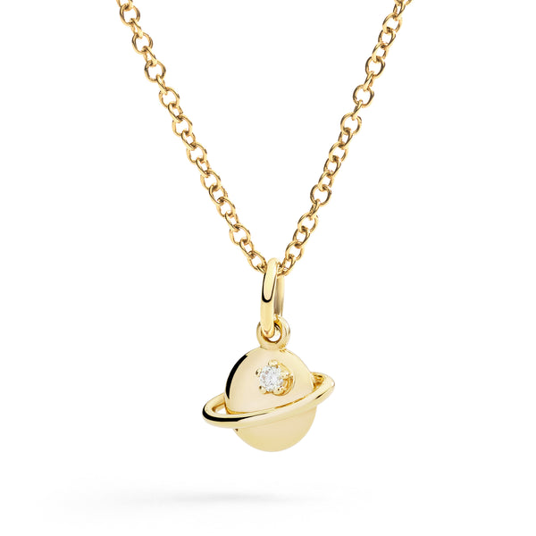 DoDo - Ciondolo Pianeta oro giallo & diamante bianco