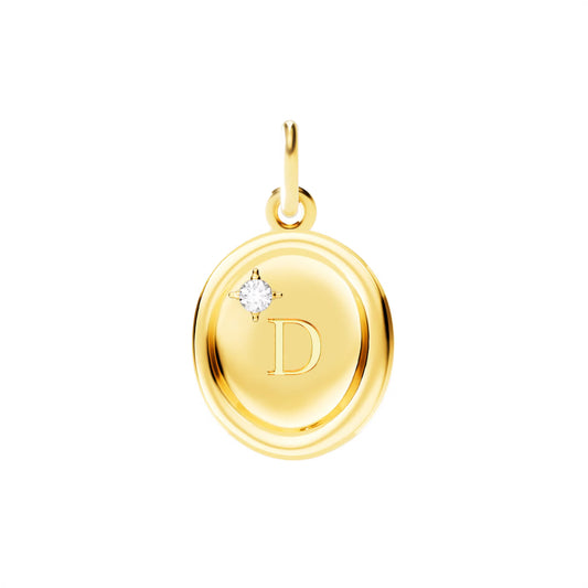 DoDo - Ciondolo sigillo oro giallo & diamante bianco