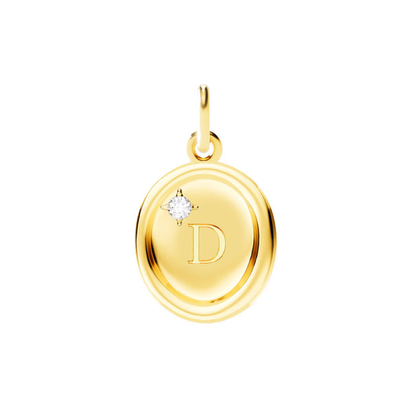 DoDo - Ciondolo sigillo oro giallo & diamante bianco