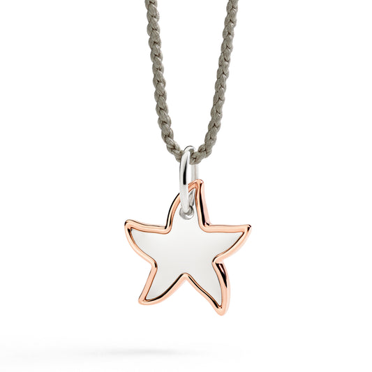 DoDo -  Ciondolo XL Stellina argento & oro rosa