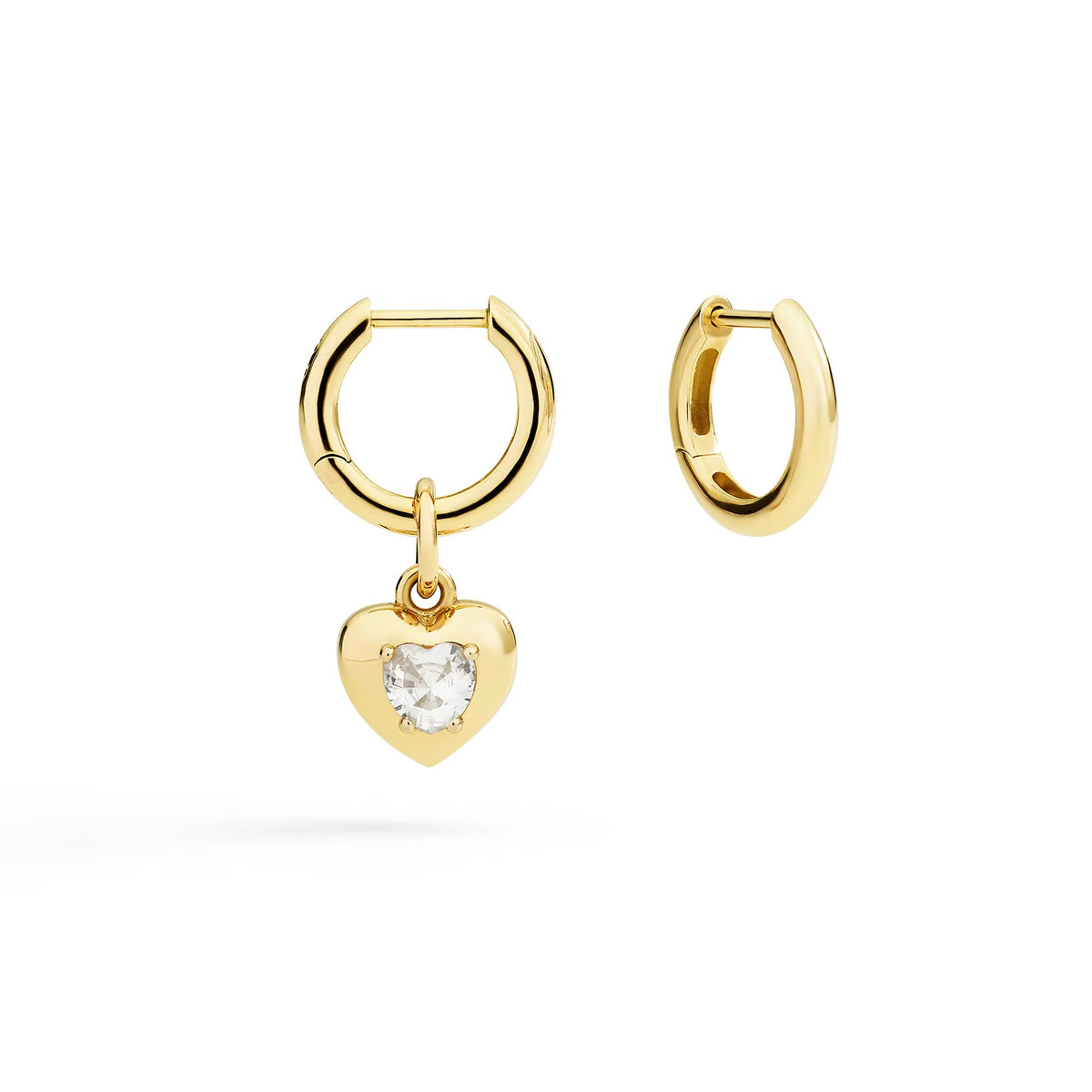 DoDo - Ciondolo cuore oro giallo & zaffiro sintetico