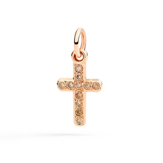 DoDo - Ciondolo Croce oro rosa & diamanti