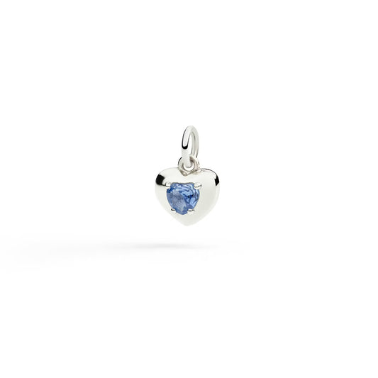 DoDo - Ciondolo cuore argento e zaffiro sintetico