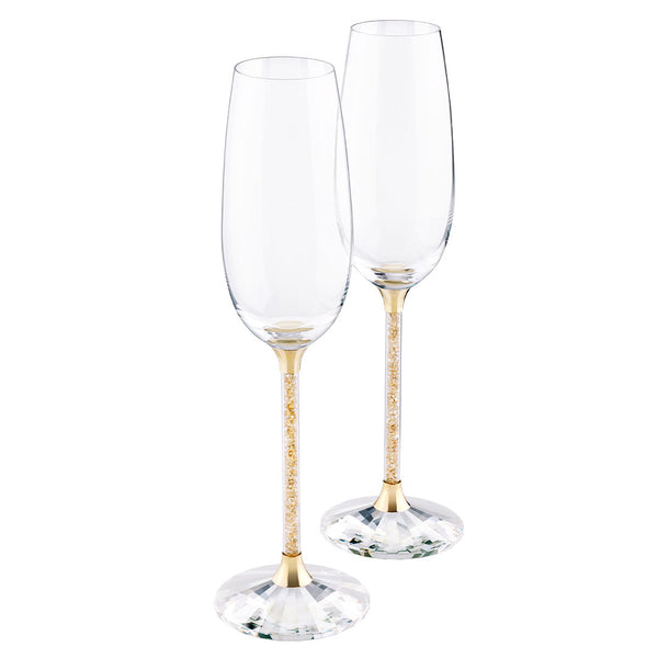 Swarovski Crystalline Calici da Brindisi Dorati (set di 2)