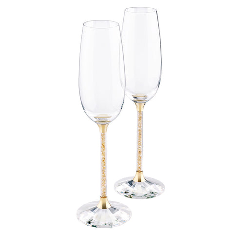 Swarovski Crystalline Calici da Brindisi Dorati (set di 2)