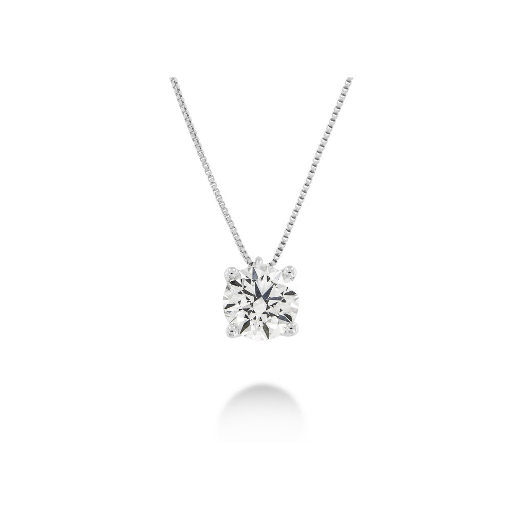 LUX - Gircollo oro bianco 9kt con diamante lab grown ct. 0,20