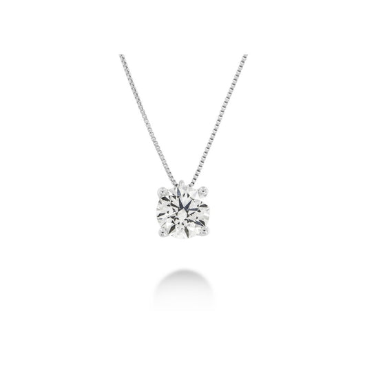 LUX - Gircollo oro bianco 9kt con diamante lab grown ct. 0,32