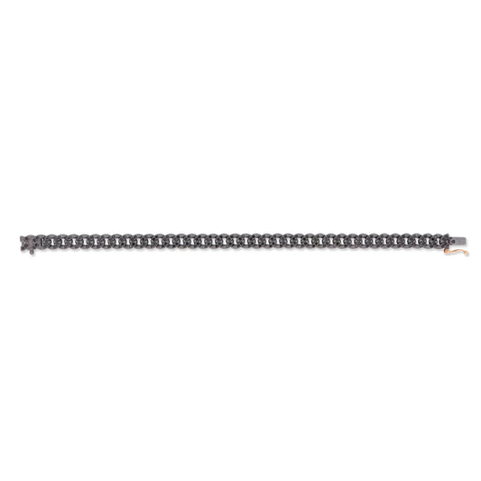 MANO-J - BRACCIALE UOMO IN TITANIO, DIAMANTI BLACK E ORO ROSSO 18KT