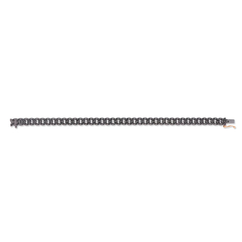 MANO-J - BRACCIALE UOMO IN TITANIO, DIAMANTI BLACK E ORO ROSSO 18KT