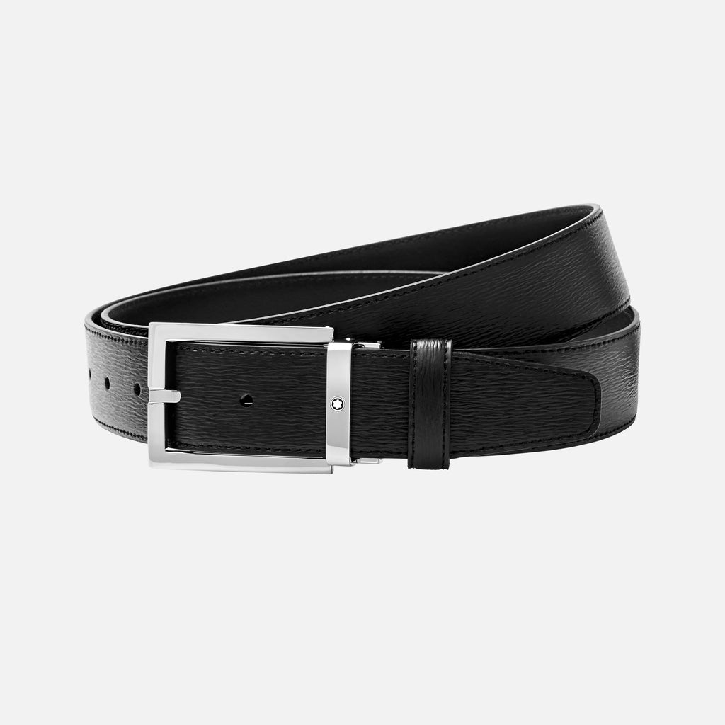 Montblanc - Cintura in pelle nera 35 mm