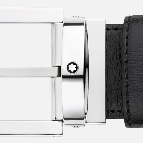 Montblanc - Cintura in pelle nera 35 mm