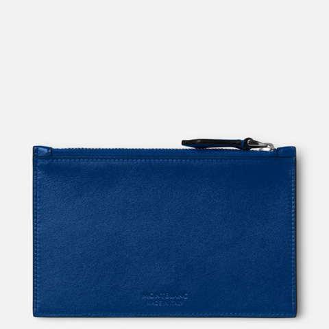 Montblanc - Porta carte blu con cerniera Meisterstück