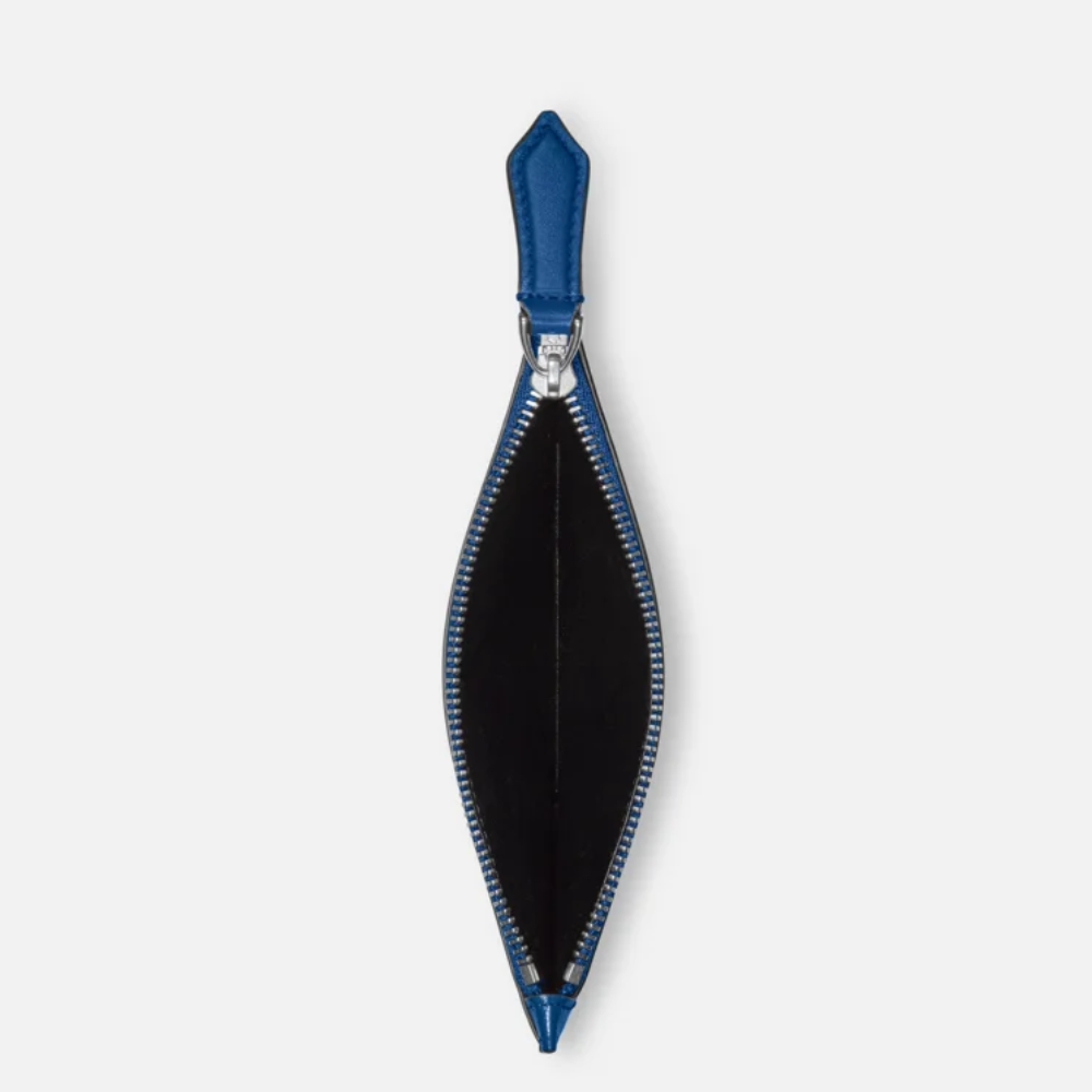 Montblanc - Porta carte blu con cerniera Meisterstück