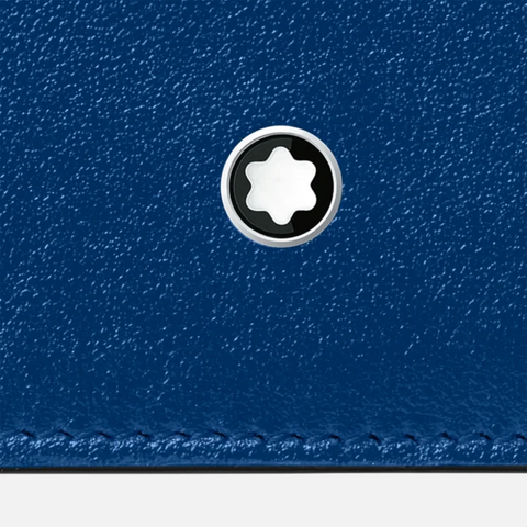 Montblanc - Porta carte blu con cerniera Meisterstück