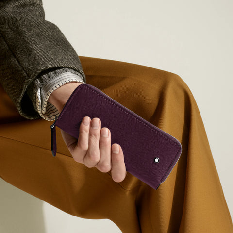 Montblanc - Astuccio per due strumenti da scrittura con cerniera Sartorial