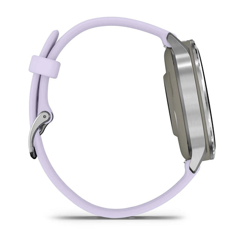 Garmin - Orologio Venu® 4 - 41 mm Silver con cinturino in silicone Periwinkle