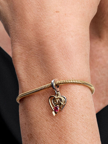 Charm Pendente Cuore con Freccia da incidere