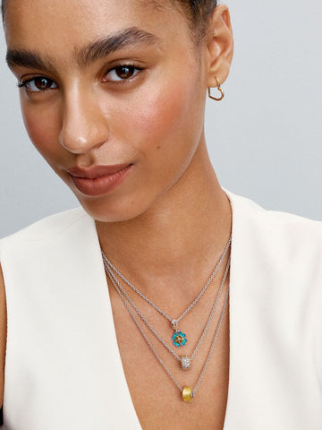 Pandora Charm Pendente Quadrifoglio Girevole - con diamante creato in laboratorio