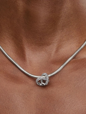 Pandora Charm Cuore Nodo Infinito e Pavè