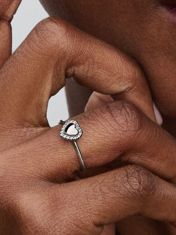 Pandora Anello Cuore e Pavè da incidere