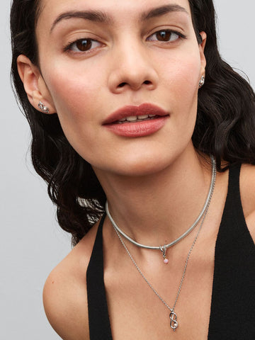 Pandora Collana Legame Infinito con Perla Rosa Artificiale