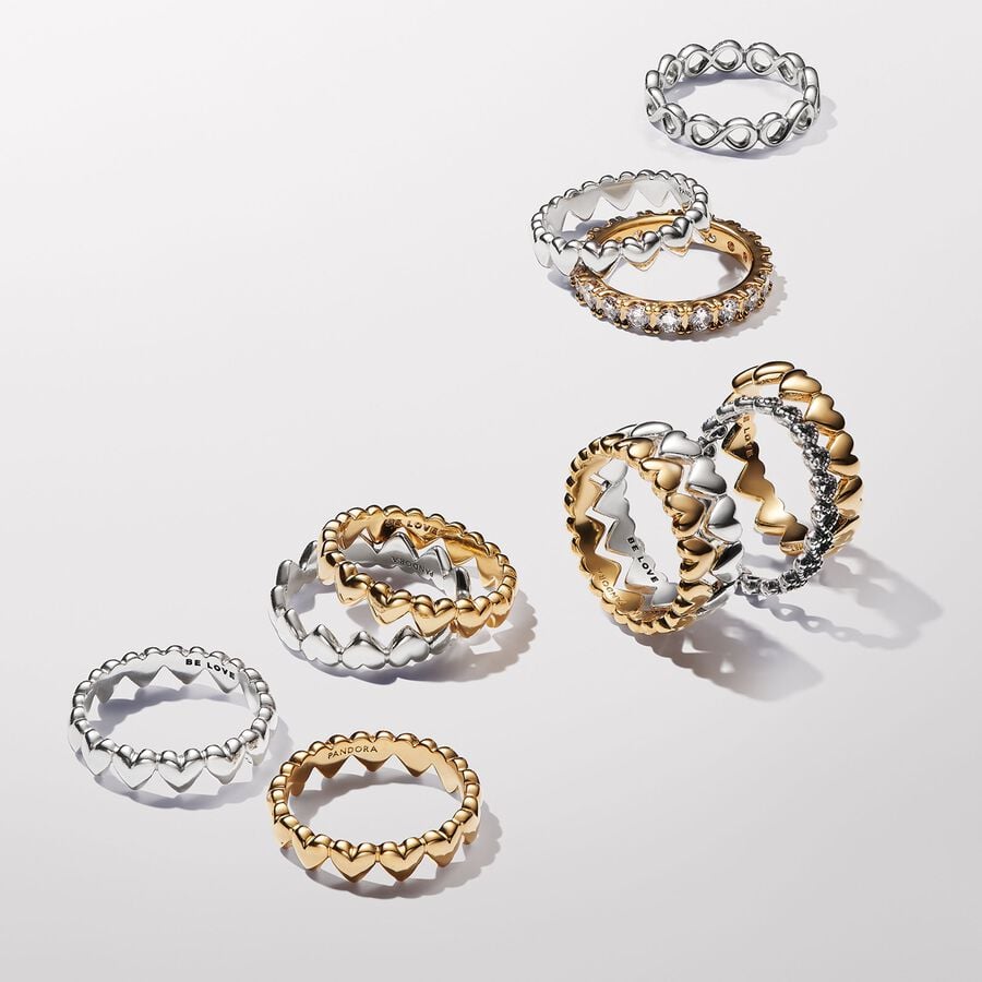Pandora Anello Fascia a Cuori Be Love