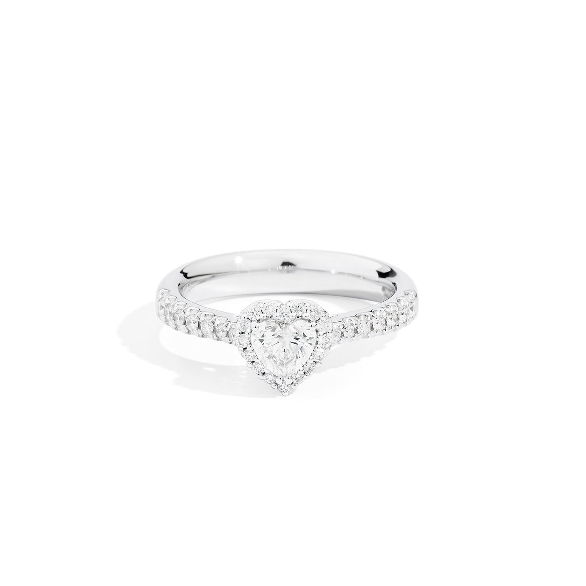 Recarlo Solitario Anniversary Halo cuore ct. (056)