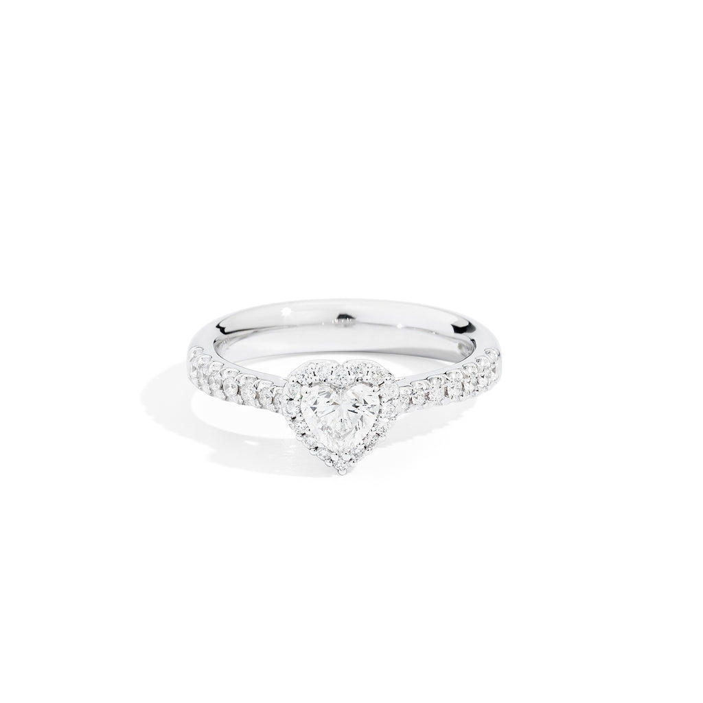 Recarlo Solitario Anniversary Halo cuore ct. (056)