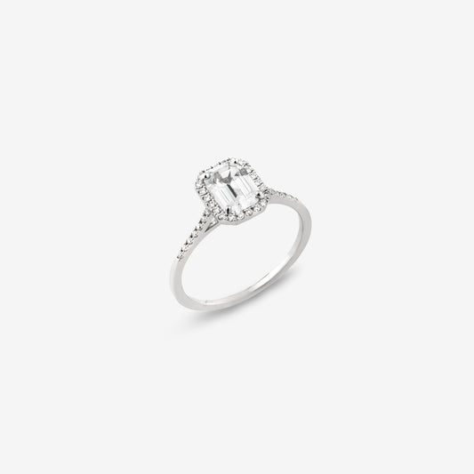 Swarovski Anello con cristalli taglio smeraldo