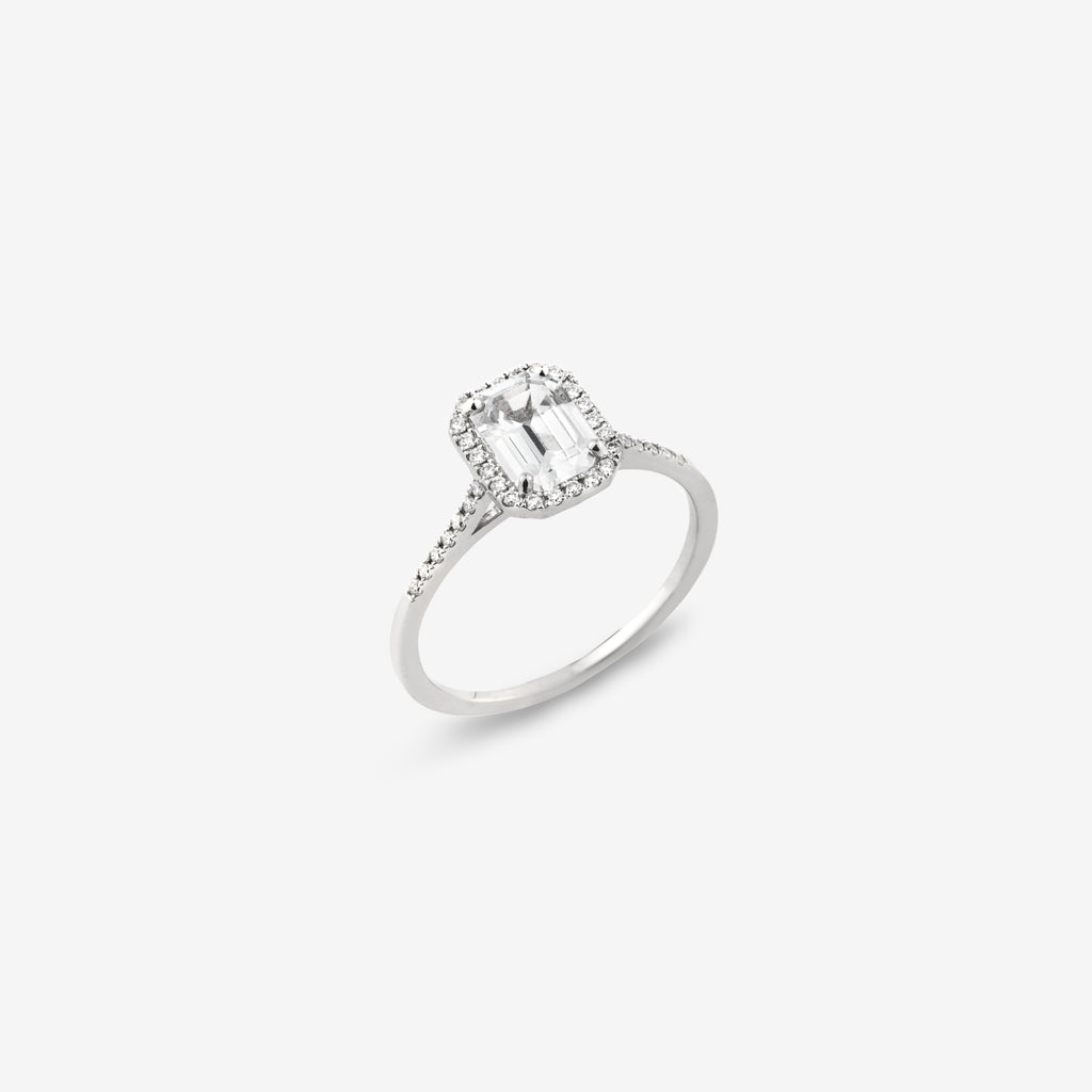 Swarovski Anello con cristalli taglio smeraldo