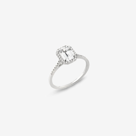 Swarovski Anello con cristalli taglio smeraldo