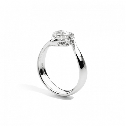 Recarlo anello solitario Anniversary Love con contorno (0,40)