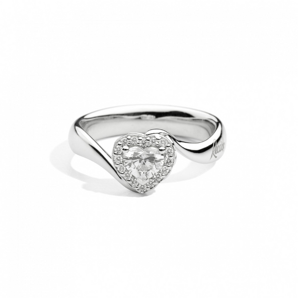 Recarlo anello solitario Anniversary Love con contorno