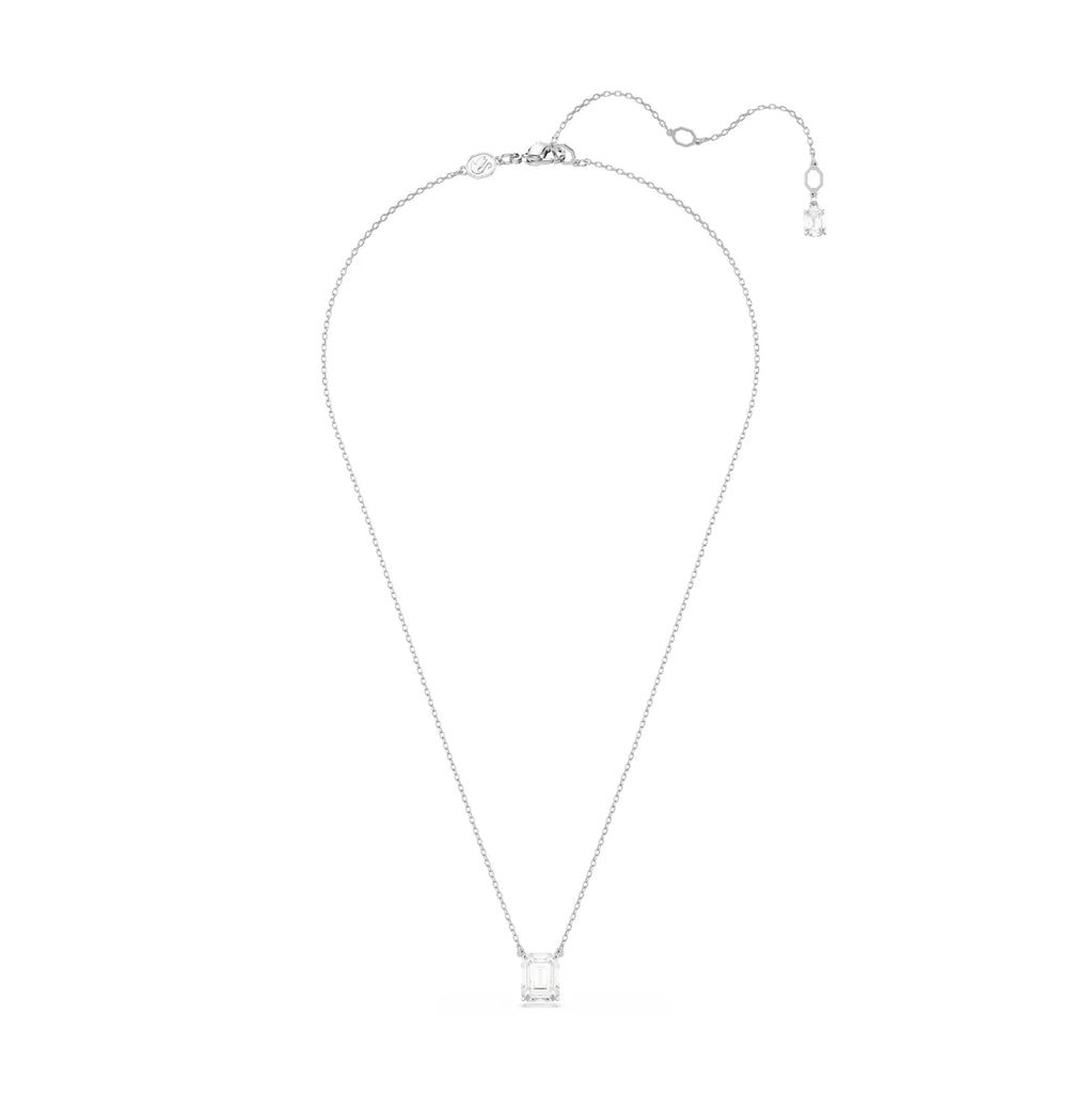 Swarovski Pendente Stilla Taglio ottagonale, Bianco, Placcato rodio