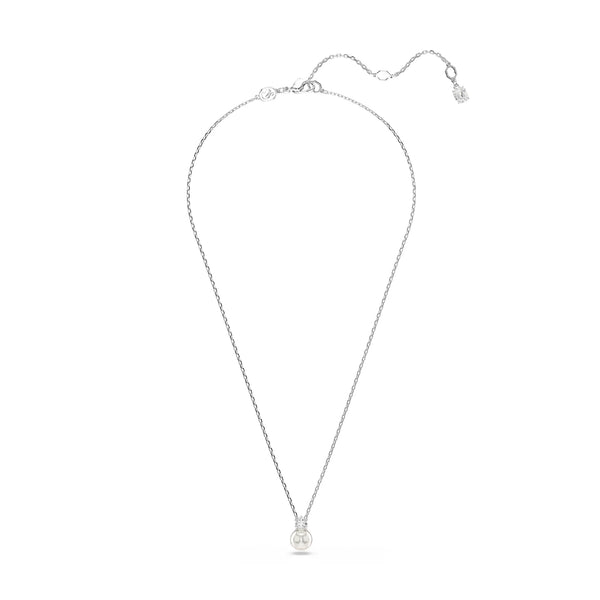 Swarovski Pendente Matrix Crystal Pearl, Taglio Round, Bianco, Placcato rodio