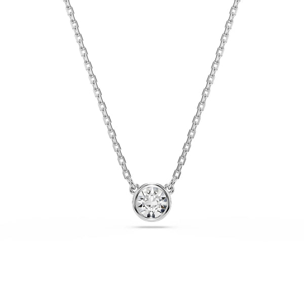 Swarovski Pendente Imber Taglio Round, Bianco, Placcato rodio