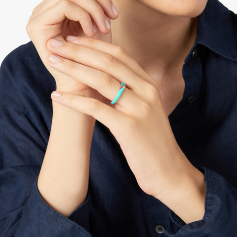 DoDo - Anello Rondelle Turchese