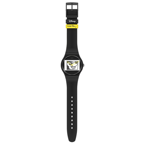 Swatch - Mickey blanc sur noir
