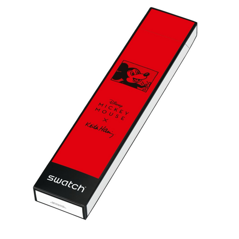 Swatch - Mickey blanc sur noir
