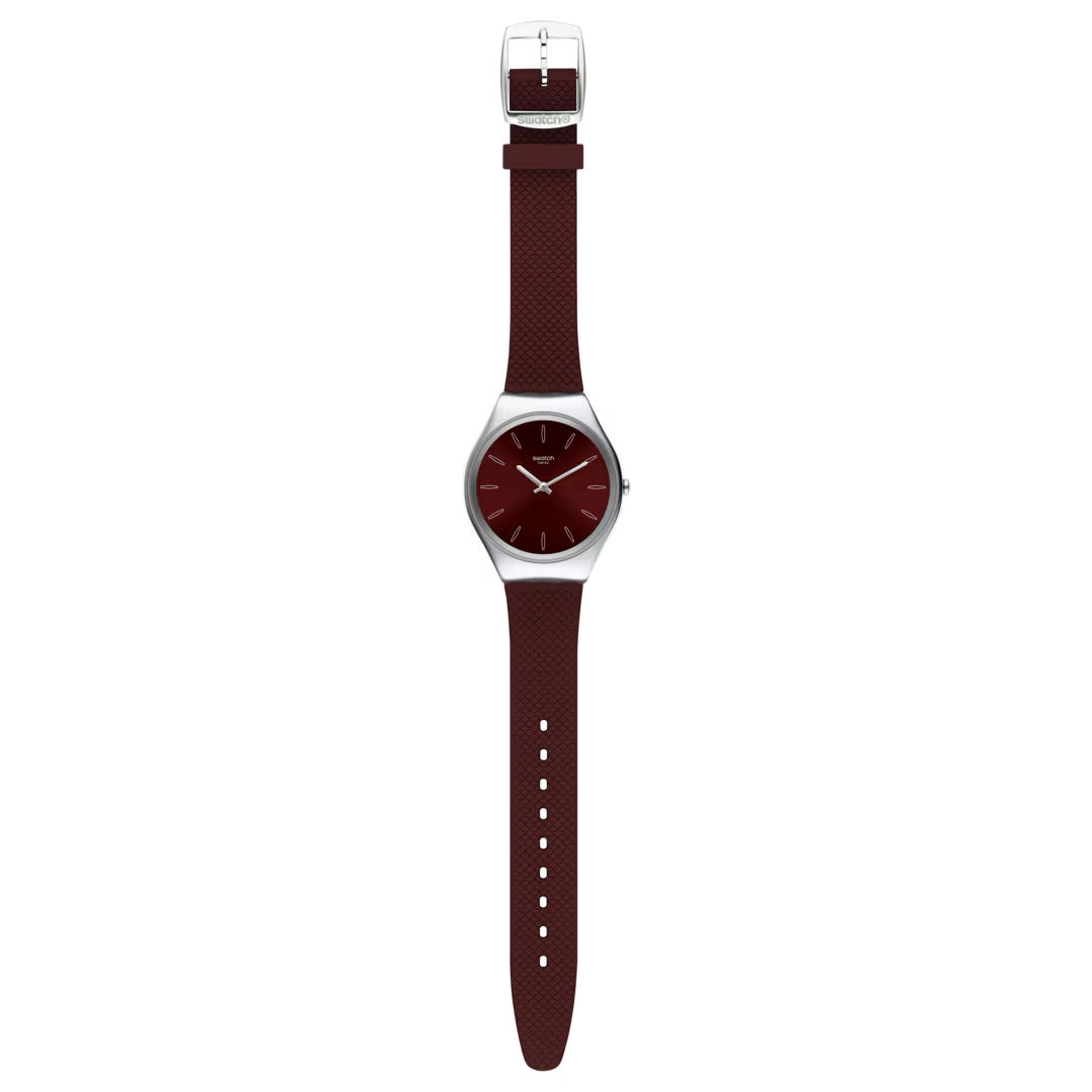 Swatch - Orologio SKINBURGUNDY