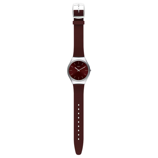 Swatch - Orologio SKINBURGUNDY