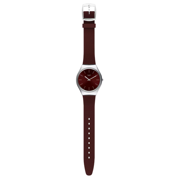 Swatch - Orologio SKINBURGUNDY