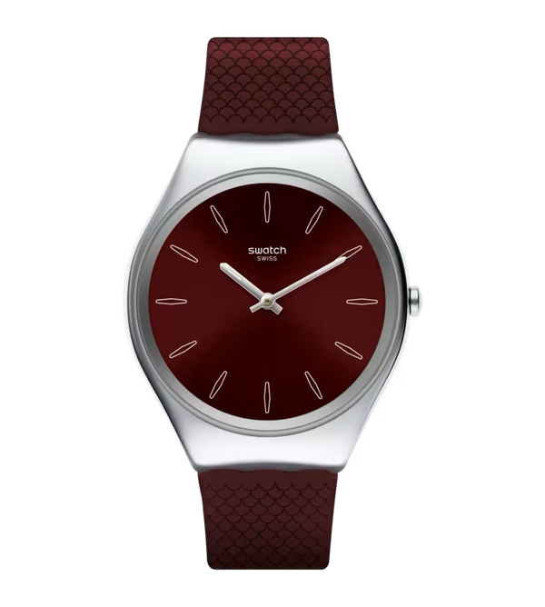 Swatch - Orologio SKINBURGUNDY