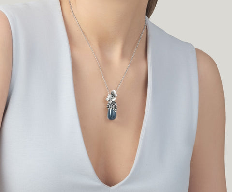 Giovanni Raspini Pendente Goccia Farfalle