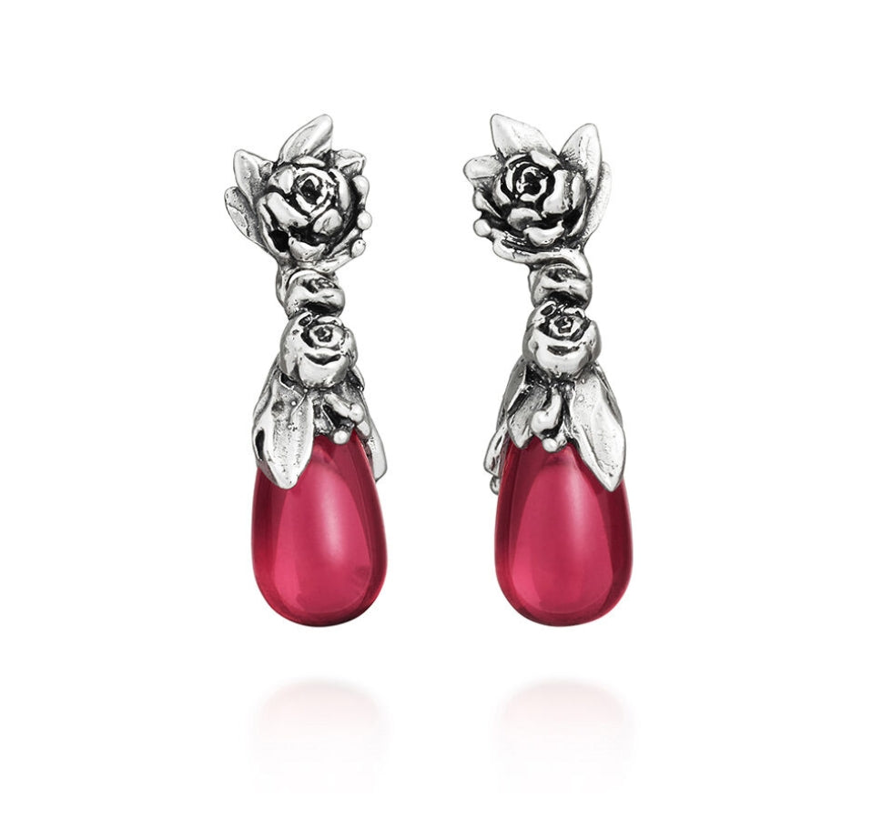 Giovanni Raspini Orecchini Goccia Peonie