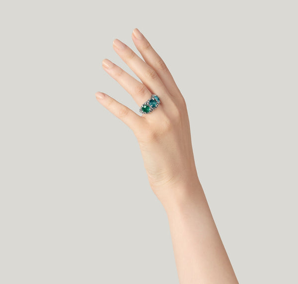 Giovanni Raspini Anello Trilogy Blue Ivy